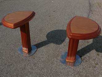 cherry wood and maple table