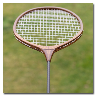 wooden badminton racket