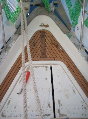 working on the foredeck
